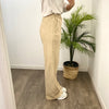 Pantalón Chándal Recto Pana Beige