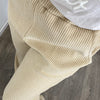 Pantalón Chándal Recto Pana Beige