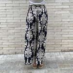 Pantalón Fluido Estampado Emy Negro