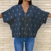 Chaqueta Kimono Cremallera 3/4