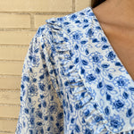 Blusa Grace Blanco/Azul