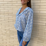 Blusa Grace Blanco/Azul