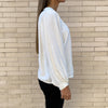 Blusa Pico Pliegues Blanco