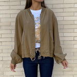 Chaqueta Fina Bomber Lisa Camel