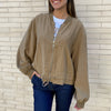 Chaqueta Fina Bomber Lisa Camel