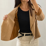 Chaqueta Ante Mini Camel
