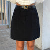 Mini Falda Bolsillos Negro