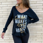 Jersey Fino What Life Negro/Oro