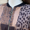 Chaqueta Bomber Ante Animal Print