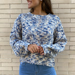 Jersey Multicolor Corto Azul/Blanco/Marrón