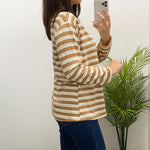 Camiseta Rayas Beige/Camel