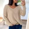 Jersey V Tejido Det Liso Beige
