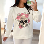 Sudadera Felpa Calavera Metalizada