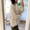 Jersey Cuello Midi Oversize Blanco/Crudo