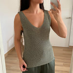 Top Tirante Ancho Lurex Verde