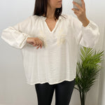 Blusa Boheme Bordado Blanco