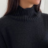 Jersey Cuello Midi Oversize Negro