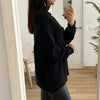 Jersey Cuello Midi Oversize Negro