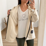 Chaqueta Capucha Sue Beige