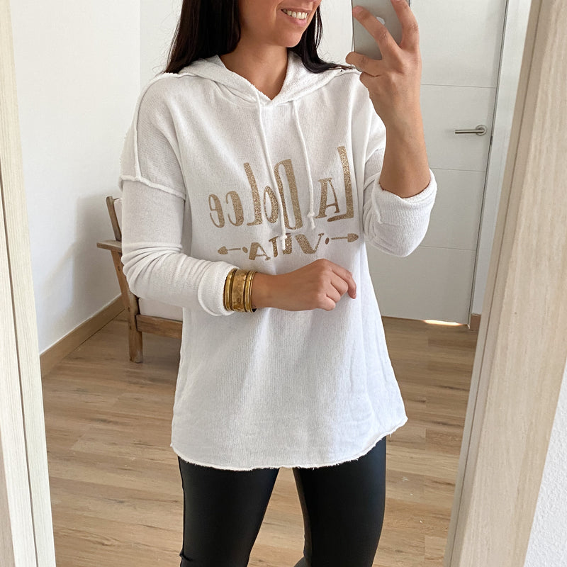 Sudadera La Dolce Vita Blanca