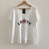 Camiseta V Love Estrella Blanco