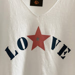 Camiseta V Love Estrella Blanco