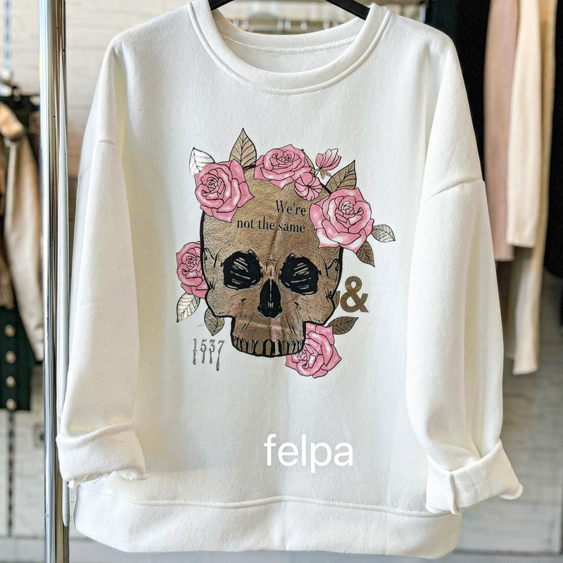 Sudadera Felpa Calavera Metalizada