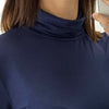 Camiseta Mobo Cuello Alto Azul Marino