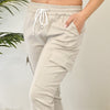 Pantalón Elástico Cargo 2 Beige