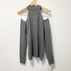 Jersey Hombros Descubiertos Gris Oscuro
